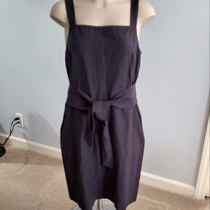 New! Loft Sundress Navy Blue Linen Size 6